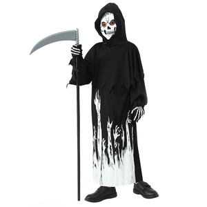 Disfraz Infantil de Halloween XJ NNew, Guadaña de Monstruo, Mensajero Oscuro, Fantasma, Grim Reaper, Brillante en la Oscuridad, 100% Poliéster - Product Image 3