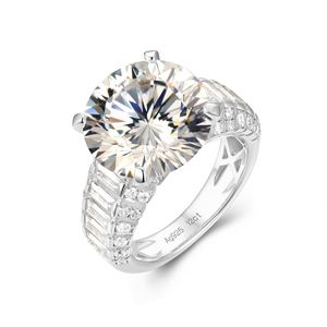5CT Moissanite Bague Nouveau Design 925 Bijoux en argent Sterling Bague Ronde GRA certifiée ronde brillante moissanite - Product Image 5