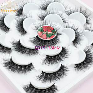 Abestyou 10 pares de pestañas postizas de visón, finas y vaporosas, extensión de pestañas con banda delgada, naturales y voluminosas, de 9 a 18 mm, pestañas falsas en forma de abanico, maquillaje para ojos. - Product Image 2