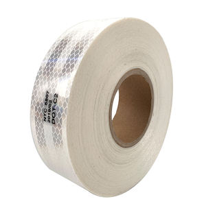 Светоотражающая лента NTC5807 DOT-C2, 2 дюйма x 150 футов, красно-белая призматическая светоотражающая пленка, самоклеящаяся светоотражающая лента для безопасности грузовиков - Product Image 3