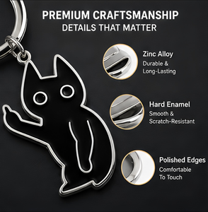 Niedliches Lustiges Katzen-Schlüsselanhänger-Set mit Messer-Tieranhänger Neuartiges Geschenk für Männer Frauen Tierliebhaber Einzigartiger Schlüsselring Taschenanhänger - Product Image 2