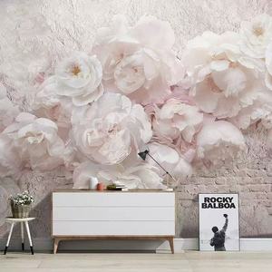 Carta da parati a buccia e bastone con sfondo rosa 3D per soggiorno e matrimonio in stile Design moderno - Product Image 6