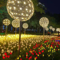 Lumière de fleur de tulipe LED pour extérieur, pour exposition de festival de pays des merveilles d'hiver de qualité commerciale