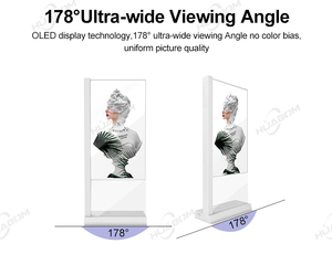 شاشة عالية الجودة مخصصة تعمل باللمس قائمة على الأرض كشك عمودي شاشة OLED شفافة لإعلانات متاجر البيع بالتجزئة - Product Image 4