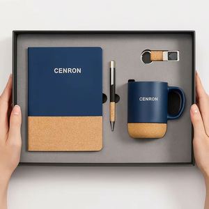 Eco-Friendly Wood Business Souvenirs <b>Keychain</b> Notebook with Pen for <b>Personalized</b> Father's Day Promotional Corporate Gift Box Set - Product Image 3