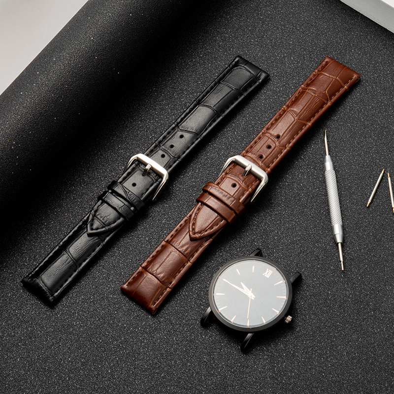 Genuine Leather Watch Strap Manufacturer Direct Sale Cowhide Compatible for for for Garmin Casio Pin Buckle Watch Chain