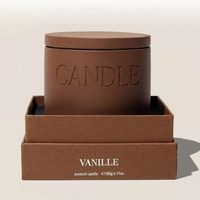 Custom logo Print square Tealight Candle Packaging Boxes Cardboard Beautiful Textured Candle Boxes for Packiging Candles
