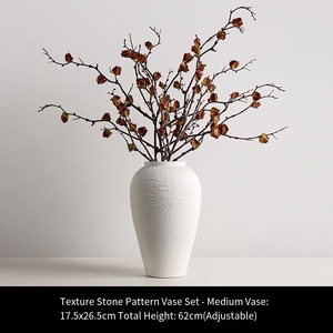 Vaso <span class=keywords><strong>con</strong></span> Motivo in Pietra Stile Wabi Sabi, Aspetto Raffinato, per Composizioni Floreali in Soggiorno, Decorazioni per Hotel - Product Image 5