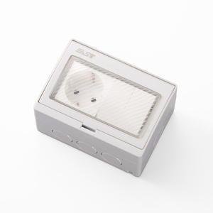 EAST IP55 <span class=keywords><strong>Enchufe</strong></span> Eléctrico de 1 Salida y 1 Entrada, Estándar Francés y Británico, Impermeable, Montaje en Superficie, para Exteriores - Product Image 2