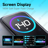 Chargeur USB C GaN 140W d'usine OEM, charge rapide, chargeur de bureau Type C, affichage intelligent, adaptateur mural USB pour téléphone, tablette, ordinateur portable