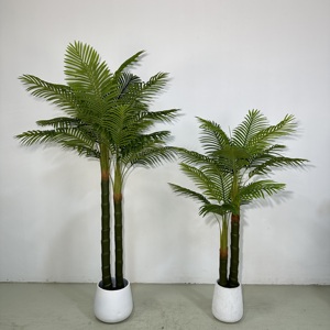 Palmera Areca Artificial de Doble Tronco, Palmera Artificial Realista para Interiores, Venta al por Mayor de Fábrica - Product Image 3