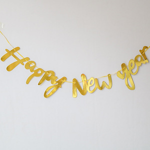 Forniture per feste con bandiera di carta stampata di felice anno nuovo 2025 per creare un'atmosfera festosa il giorno di <span class=keywords><strong>capodanno</strong></span> - Product Image 6