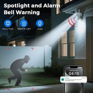 กล้องรักษาความปลอดภัย 2in1 พร้อมไฟ LED RGB 360 °   กล้องวงจรปิด Pan-Tilt AI แบบ IP Wifi ระยะ 50 เมตร มาตรฐาน IP67 รองรับ 4G จำนวน 1 ตัว ขนาดเล็ก สำหรับใช้ภายใน<span class=keywords><strong>บ้าน</strong></span> ได้รับการรีวิว 5 ดาว - Product Image 5