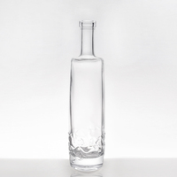 Bouteille en verre personnalisée de haute qualité pour spiritueux (ron, vodka, gin) de 375 ml, 500 ml, 700 ml, 750 ml avec bouchon en liège
