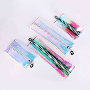 Wholesale Travel Zipper Waterproof TPU Makeup Brush Cosmetic <b>Case</b> Holographic <b>Make</b> <b>up</b> Bags for Women - Product Image 6