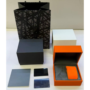 Coffret de luxe pour montre à un seul compartiment, marque Orange, emballage complet avec sac cadeau, carte et certificat, boîte en bois avec logo personnalisé - Product Image 1