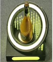 Professionnel personnalisable guitare forme champagne bouteille présentateur bar fête décoration brillant vin présentoir