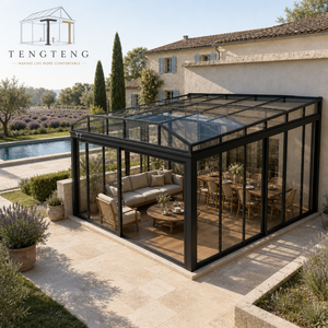 Terraza <span class=keywords><strong>de</strong></span> Cristal con Reducción <span class=keywords><strong>de</strong></span> Ruido, Estructura con Recubrimiento en Polvo, Fácil Instalación y Construcción Duradera para Clubes <span class=keywords><strong>de</strong></span> Golf - Product Image 5