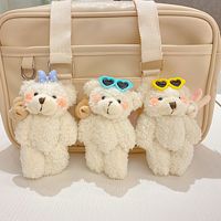 Pendentif ours blush fait à la main créatif mignon poupée en peluche dessin animé jointure ours saisir machine poupée sac porte-clés