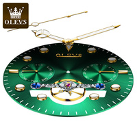 Montre-bracelet mécanique de luxe pour homme OLEVS 6605, design OEM tendance, prix bas, étanche, entièrement en acier inoxydable, logo personnalisable.