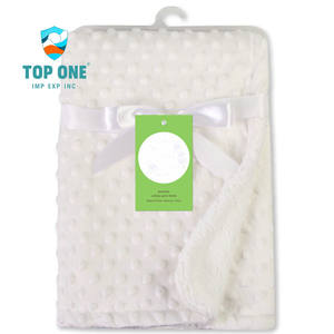 TopOne Polyester doux Double couche chaud couleur unie respirant nouveau-né Swaddle luxe bulle bébé couverture - Product Image 3
