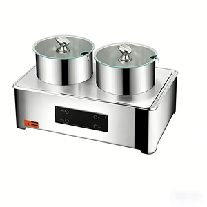 Calentador de Sopa Eléctrico FLEY 304 con Acabado Espejo, 2 Recipientes, Calentador de Alimentos Montado en el Suelo, Estación de Sopa Tipo Buffet para Hotel y <span class=keywords><strong>Restaurante</strong></span> - Product Image 5