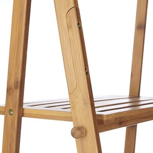 <strong>Bamboo</strong> <strong>Towel</strong> Rack Folding <strong>Bamboo</strong> Ladder <strong>Towel</strong> Rack Stand with 3 Shelves 3 <strong>Rails</strong> - Product Image 6