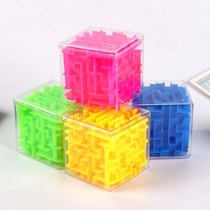 Cube labyrinthe 3D 8x8C en plastique, jeu de perles d'équilibre pour enfants, jeu de défi d'intelligence - Product Image 1