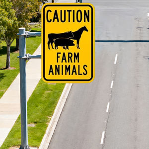 Soddisfare gli standard di personalizzazione materiale professionale dimensioni/modelli/testo a forma di diamante riflettente animale segnale di avvertimento - Product Image 6