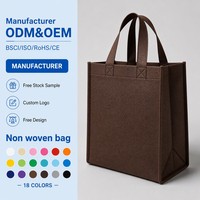 Sac fourre-tout non tissé avec logo personnalisé et étiquette suspendue, emballage personnalisé, imperméable, réutilisable, écologique, vente en gros, fournisseur en vrac pour la vente au détail