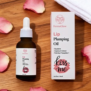 Minyak Bibir Fermentasi Squalane Capsicum Palmitoyl Tripeptide-1, Melembapkan Secara Mendalam, Anti Pecah-pecah, Melembutkan, Menghaluskan Bibir - Product Image 1