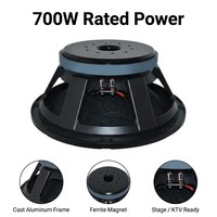 Haut-parleur de basses professionnel de 18 pouces, 1400 W, 8 ohms, en métal, pour scène extérieure et grands événements