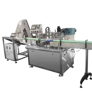 Factory Cosmetic Production Lines Round Bottle Filling Capping Machine