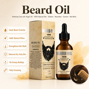Huile à <span class=keywords><strong>barbe</strong></span> 100% naturelle, marque privée, sérum activateur de <span class=keywords><strong>barbe</strong></span> à l'argan et au jojoba pour adoucir, affiner et renforcer les poils de <span class=keywords><strong>barbe</strong></span> - Product Image 1