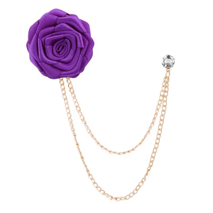 Broche de Flores para Hombre, Pin de Solapa para Traje, Tela de Satén de Seda para Boda, <span class=keywords><strong>Barato</strong></span> al por Mayor - Product Image 6