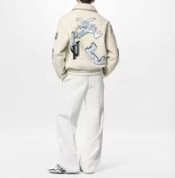 Veste de baseball formelle vintage brodée personnalisée pour homme, avec patch en chenille, en laine, respirante, coupe-vent et imperméable pour le printemps