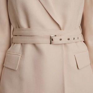 Ziht 73315 donna produttore di abbigliamento <span class=keywords><strong>rosa</strong></span> con scollo a v Blazer formale tinta unita cintura <span class=keywords><strong>pantaloni</strong></span> larghi due pezzi Set completo completo per donna - Product Image 2