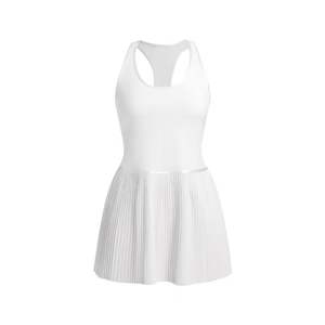 Robe de sport d'été sans manches plissée pour femmes avec soutien-gorge intégré Polyester respirant pour le tennis et le yoga - Product Image 4