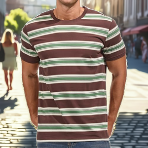 Camiseta de Algodón de Alta Calidad, 220g, Tejida, Bordada, Informal, Diseño Liso, de Secado Rápido, para Hombre - Product Image 2