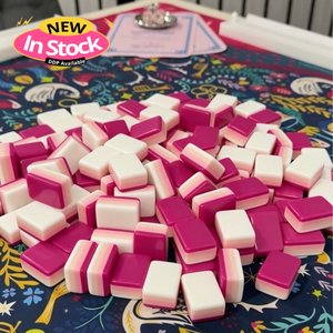<span class=keywords><strong>Ensemble</strong></span> de Mahjong américain de luxe <span class=keywords><strong>rose</strong></span> vif à 4 couches, 160 tuiles de Mahjong, design moderne, matériau acrylique durable pour les jeux d'échecs - Product Image 4