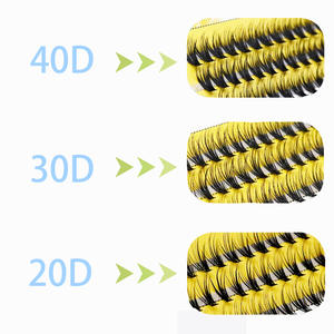 Pestañas de visón 20D/30D, extensiones de pestañas individuales de volumen <span class=keywords><strong>ruso</strong></span>, pestañas postizas naturales y suaves, caja de 60 paquetes para maquillaje - Product Image 4