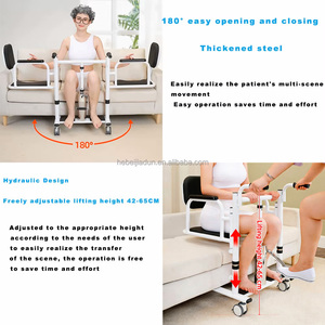 Sollevatore per Pazienti, Ausilio per Trasferimento, Sedile per <span class=keywords><strong>Doccia</strong></span> Medica, Sollevatore Sit-Stand per Anziani e Disabili, Altezza Regolabile, Leggero in Carbonio - Product Image 3