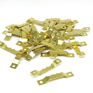 Gold Double Sided Serrated <b>Picture</b> <b>Frame</b> <b>Hooks</b> Metal Hanging Hardware 3-5kg Load Single <b>Hook</b> 1 Jin Pack - Product Image 1