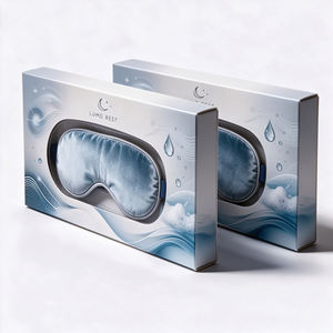 Boîtes en papier personnalisées en gros avec fenêtre transparente pour l'emballage de masques de sommeil occultants - Product Image 6