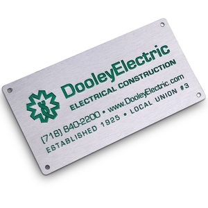 Plaque de porte en acier inoxydable <span class=keywords><strong>brossé</strong></span> personnalisée avec impression offset, vente chaude - Product Image 1