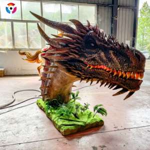 Tête de <span class=keywords><strong>dragon</strong></span> fumigène interactive, créature fantastique, décoration d'entrée pour parc à thème - Product Image 6