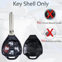 Coque de Clé de Voiture Télécommandée Haute Qualité pour Clés de Véhicule Toyota Camry Corolla Venza Avalon