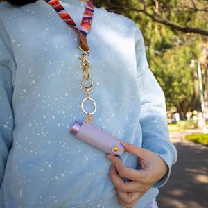 Personalized Fashion PU Leather Chains Travel Lipstick Holder Keychain Refillable Single Perfume Bottle Storage <b>Bag</b> <b>Mini</b> Pocket - Product Image 3