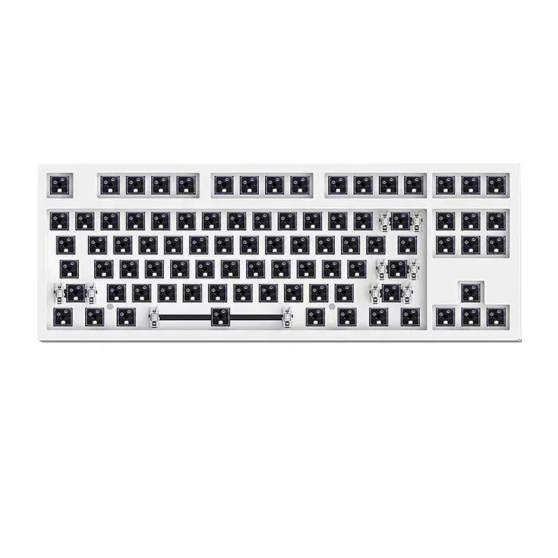 Hot Swap Mechanical Keyboard Programmable 3 Mode Switches Keyboard DIY Kit with Knob RGB Wireless Keyboard