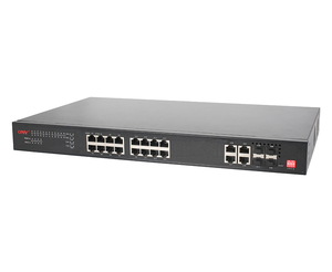 สวิตช์ PoE แบบจัดการอัจฉริยะพร้อมระบบ ONV Cloud |   พอร์ต PoE+ 16 ช่อง 30W + อัปลิงค์แบบคอมโบ 4 ช่อง |   รีบูทระยะไกล, VLAN, ควบคุมสตอร์มผ่านแอป - Product Image 2